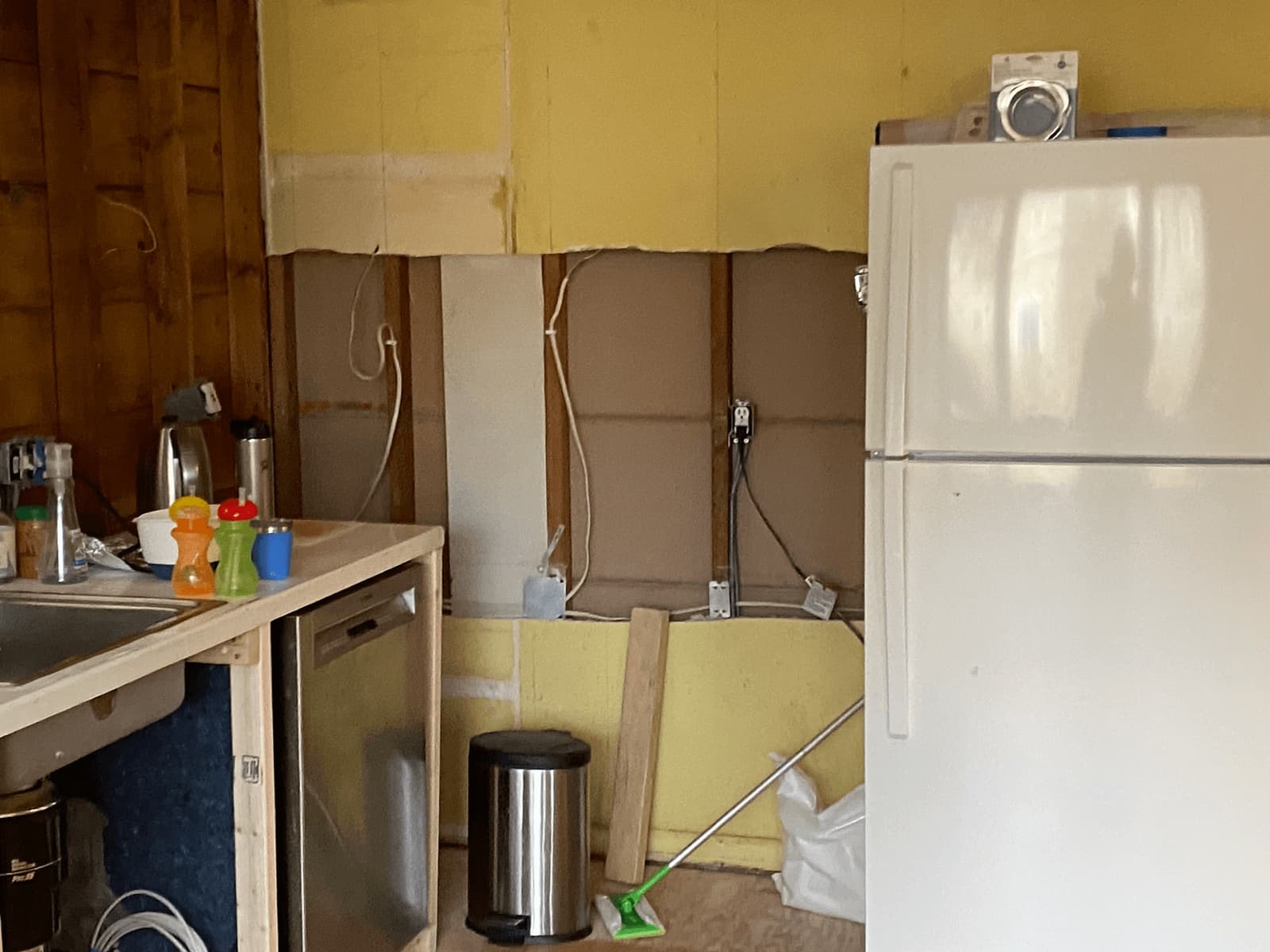Multi-area mold remediation project in Hamden, CT, before