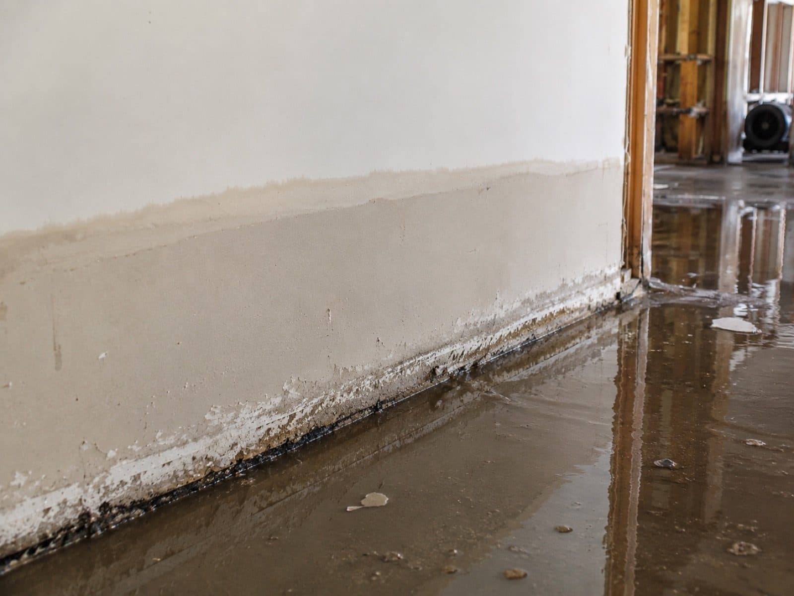 A Hampden County home with a flooded lower level after Connecticut River high water, a representative regional photo of a Western Massachusetts flood event.
