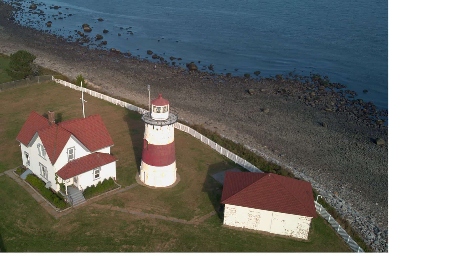 Stratford Point Lighthouse on the Long Island Sound shore in Stratford, Connecticut. Green Restoration provides 24/7 water, fire, mold, and storm damage restoration in Stratford, CT.